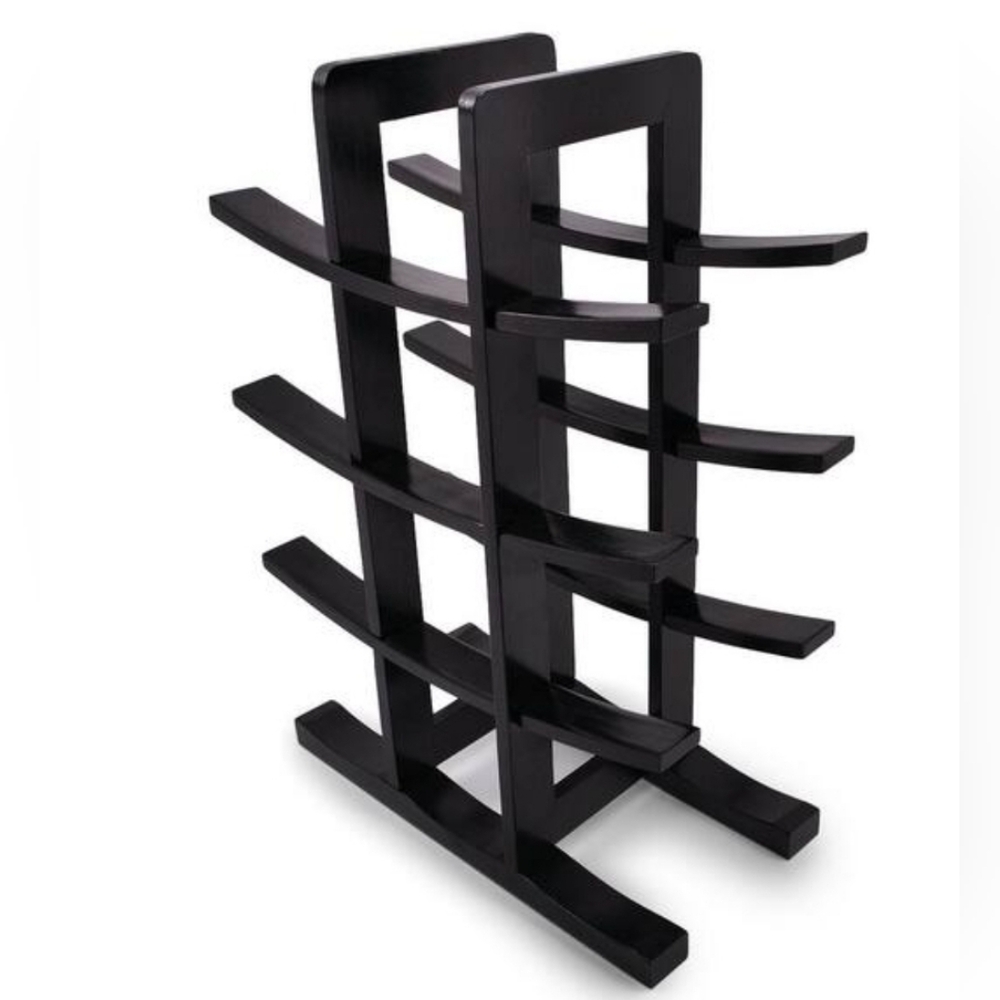 Bamboo wine rack 12 bottles black